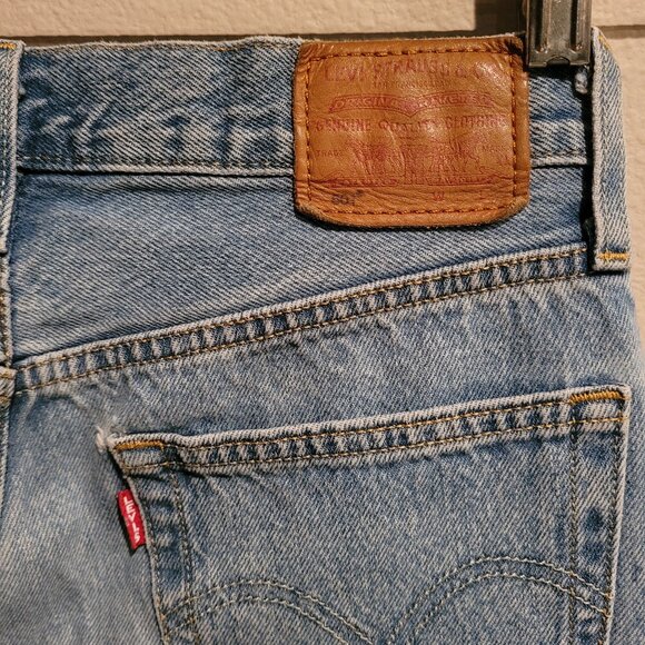 Levi’s 501 Ripped Blue, Straight Leg Jeans – Size 2 - Picture 5 of 5